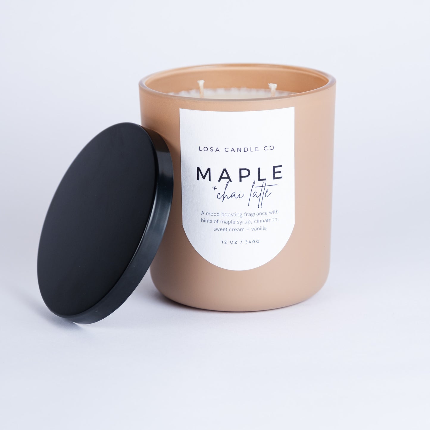Maple & Chai Latte 12oz Double Wick Candle