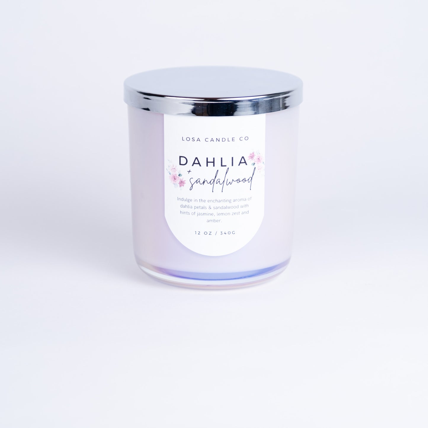 Dahlia & Sandalwood 12oz Double Wick Candle