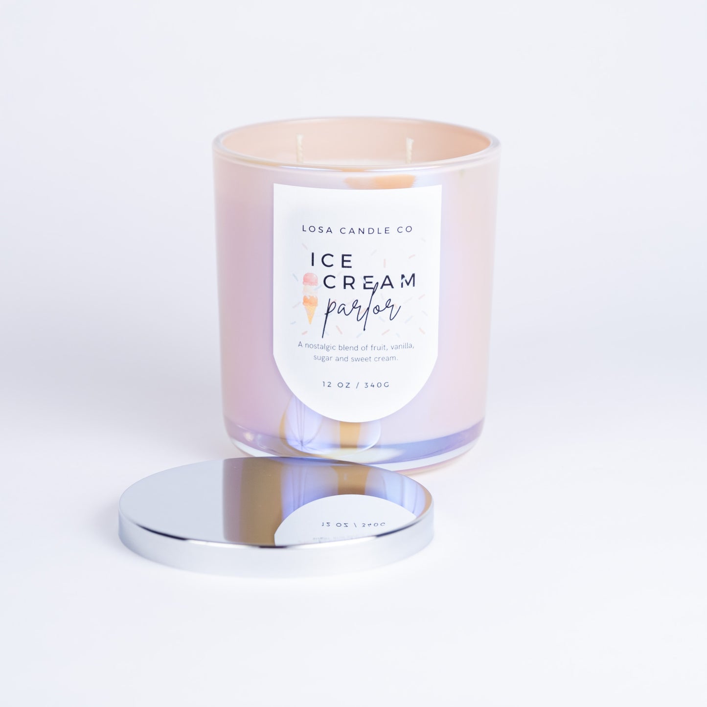 Ice Cream Parlor 12oz Double Wick Candle