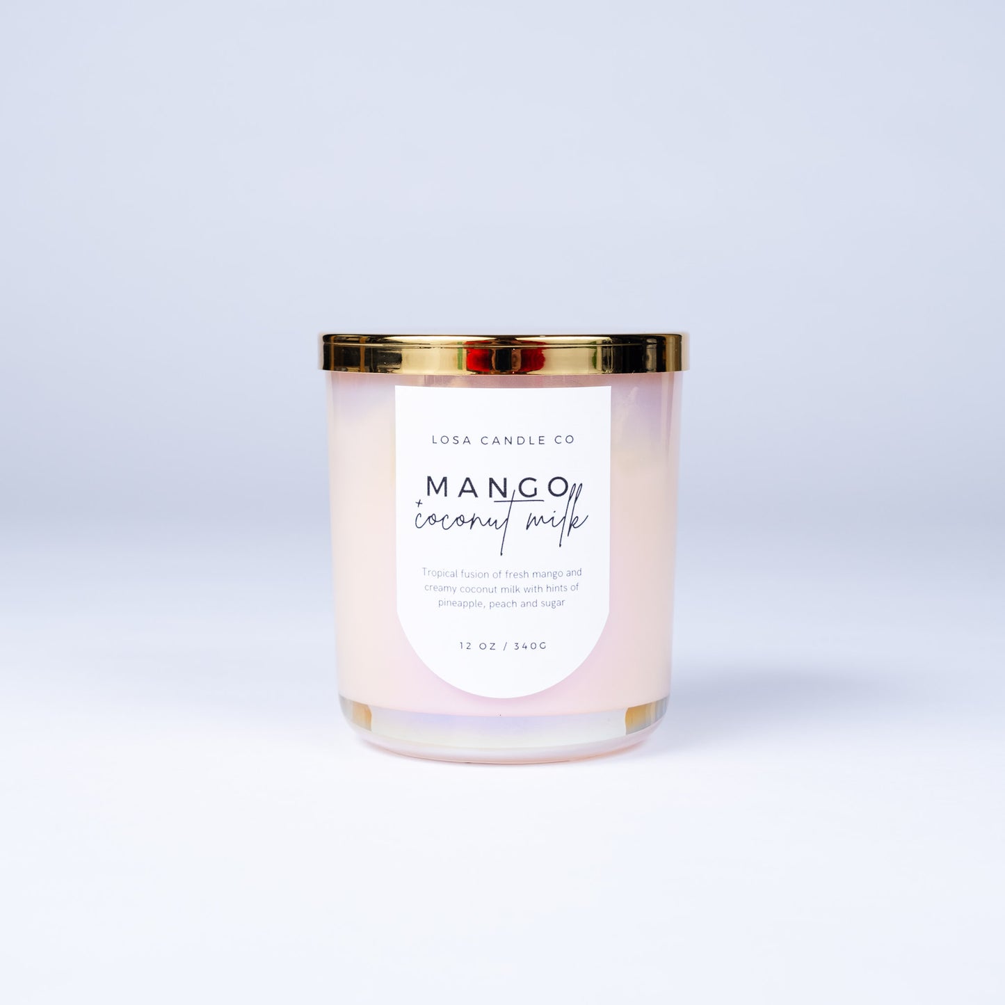 Mango & Coconut Milk Scented 12oz Double Wick Candle