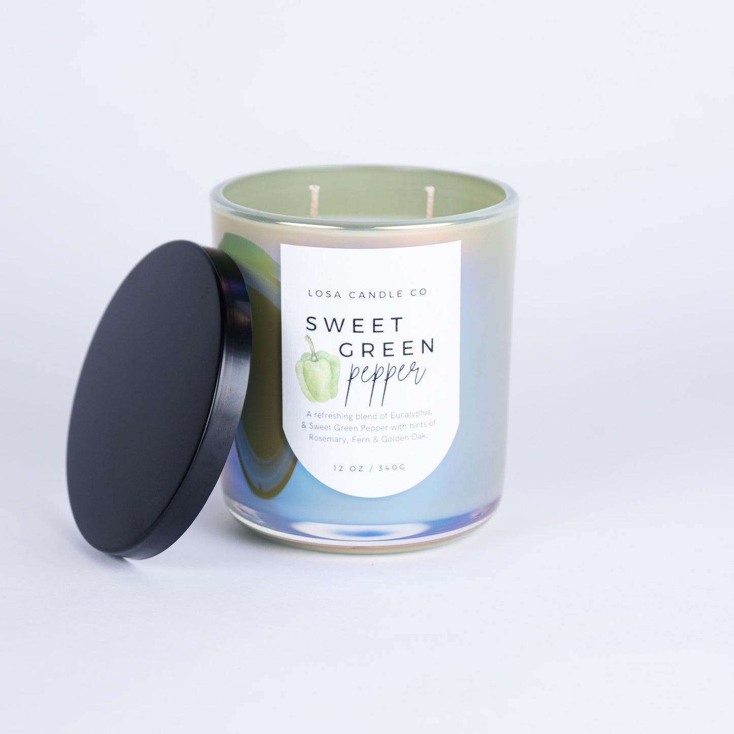 Sweet Green Pepper Scented 12oz Double Wick Candle