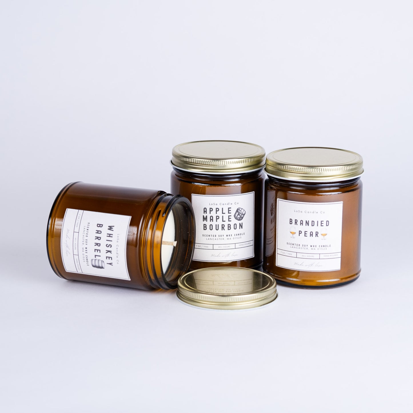 Whiskey 7oz Amber Jar Candle
