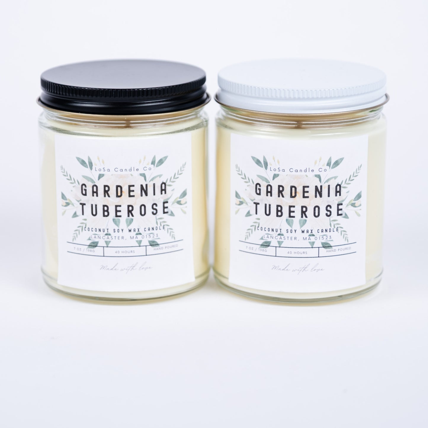 Gardenia Tuberose 7oz Clear Jar Candle