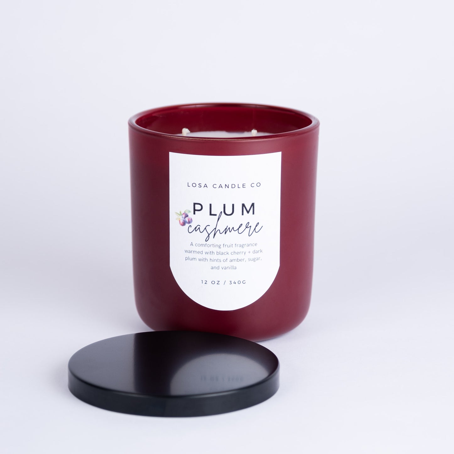 Plum Cashmere 12oz Double Wick Candle