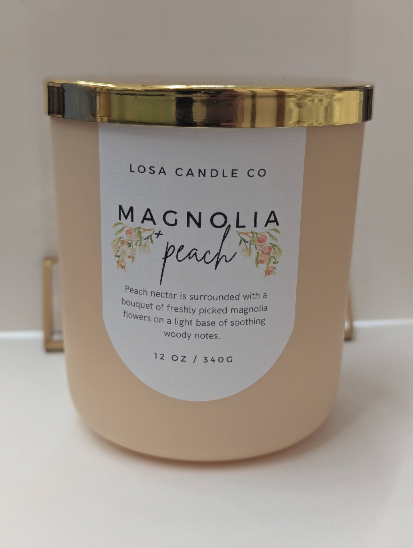 Magnolia Peach 12oz Double Wick Candle