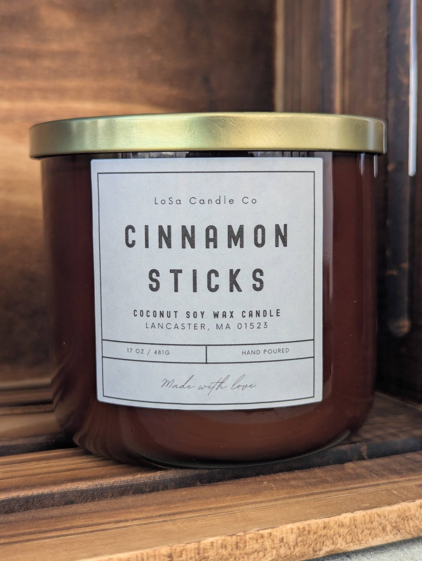 Apple Cider Donut 17oz Amber Jar Candle