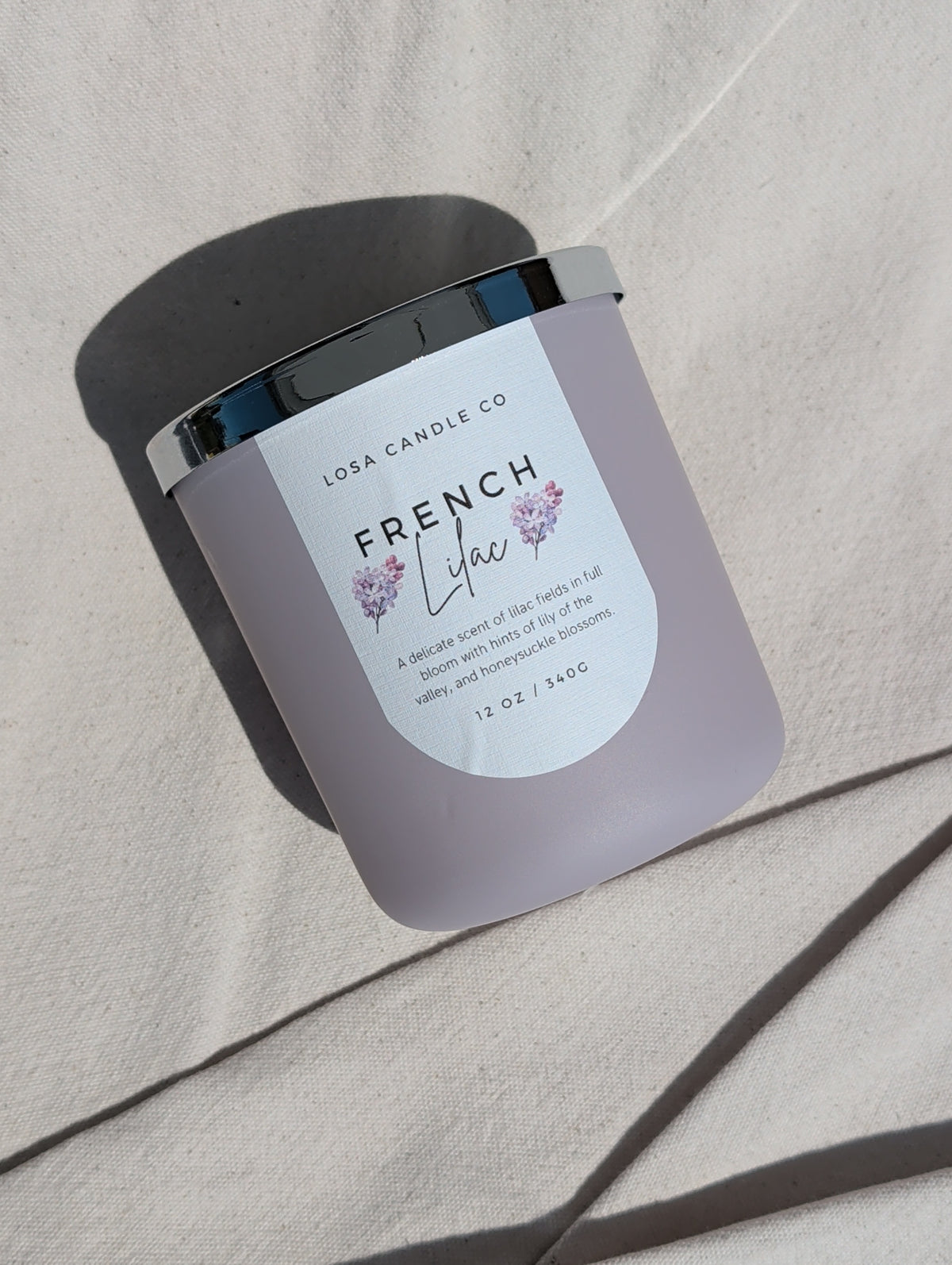 French Lilac Scented 12oz Double Wick Candle