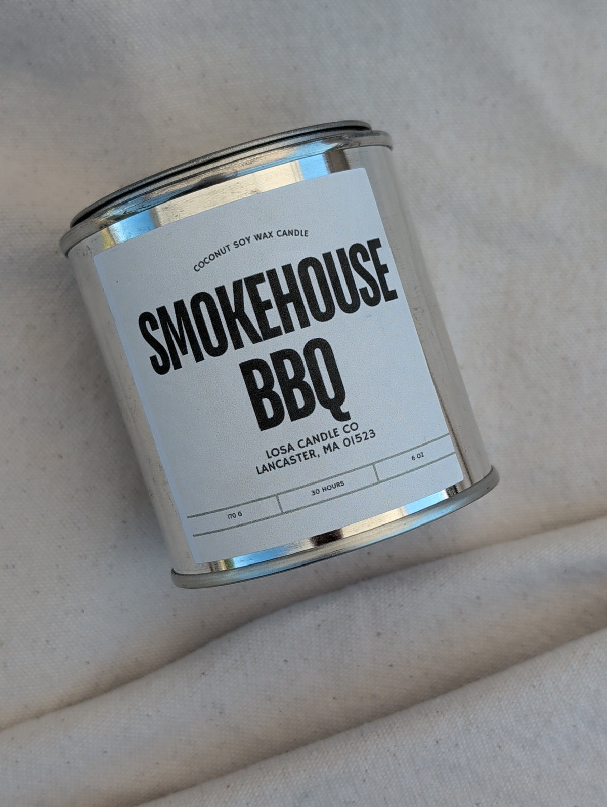 Smokehouse BBQ Paint Can Half Pint 6oz Candle