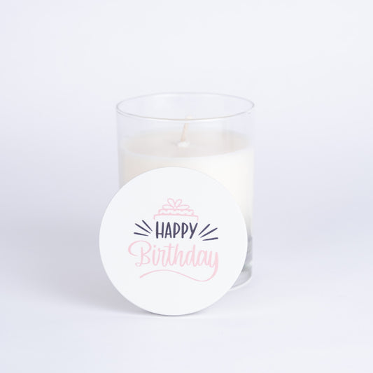 Drinking Glass Birthday Cake 10oz Candle