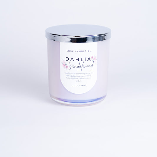 Dahlia & Sandalwood 12oz Double Wick Candle