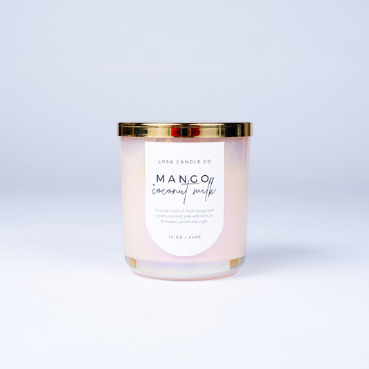 Mango & Coconut Milk Scented 12oz Double Wick Candle