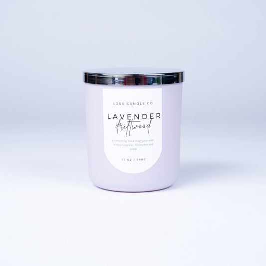 Lavender Driftwood 12oz Double Wick Candle
