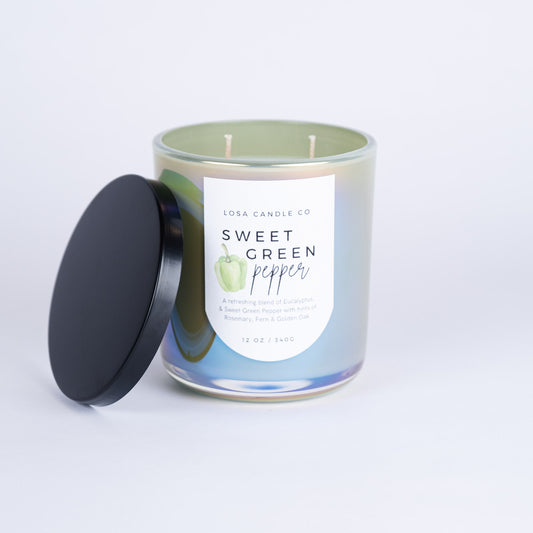 Sweet Green Pepper Scented 12oz Double Wick Candle