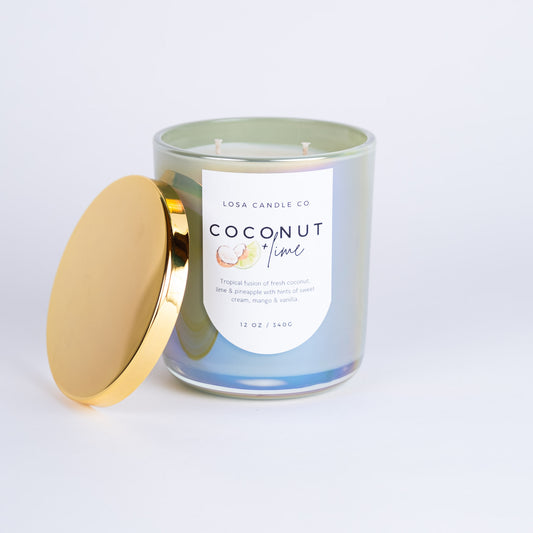 Coconut & Lime Scented 12oz Double Wick Candle