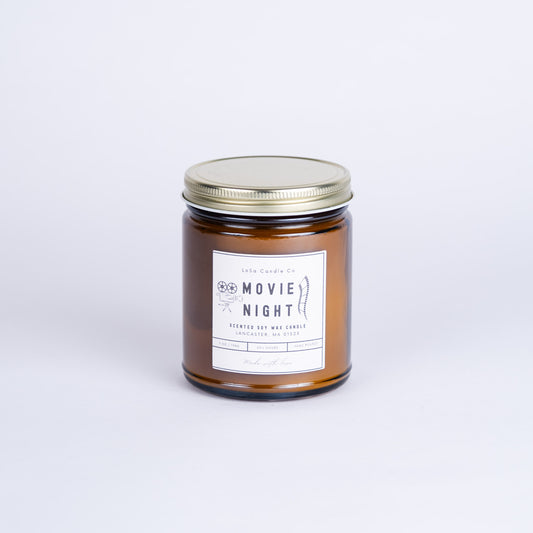 Movie Night 7oz Amber Jar Candle