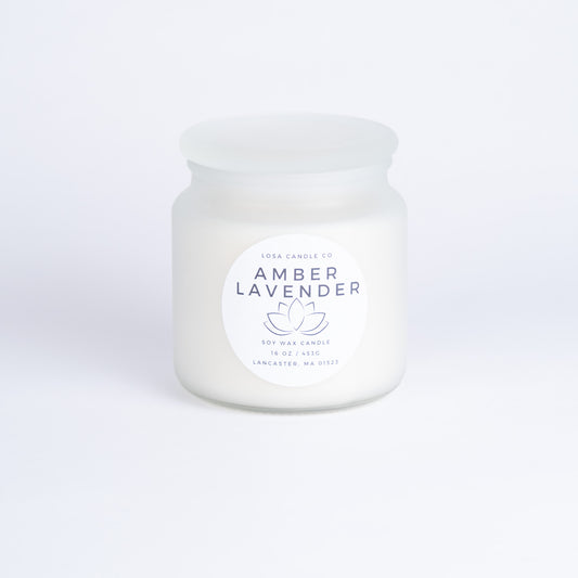 Amber Lavender 16oz Three Wick Candle