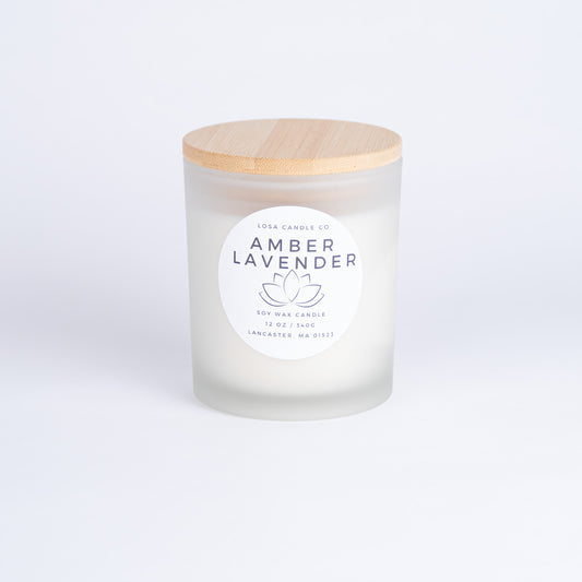 Amber Lavender 12oz Double Wick Candle