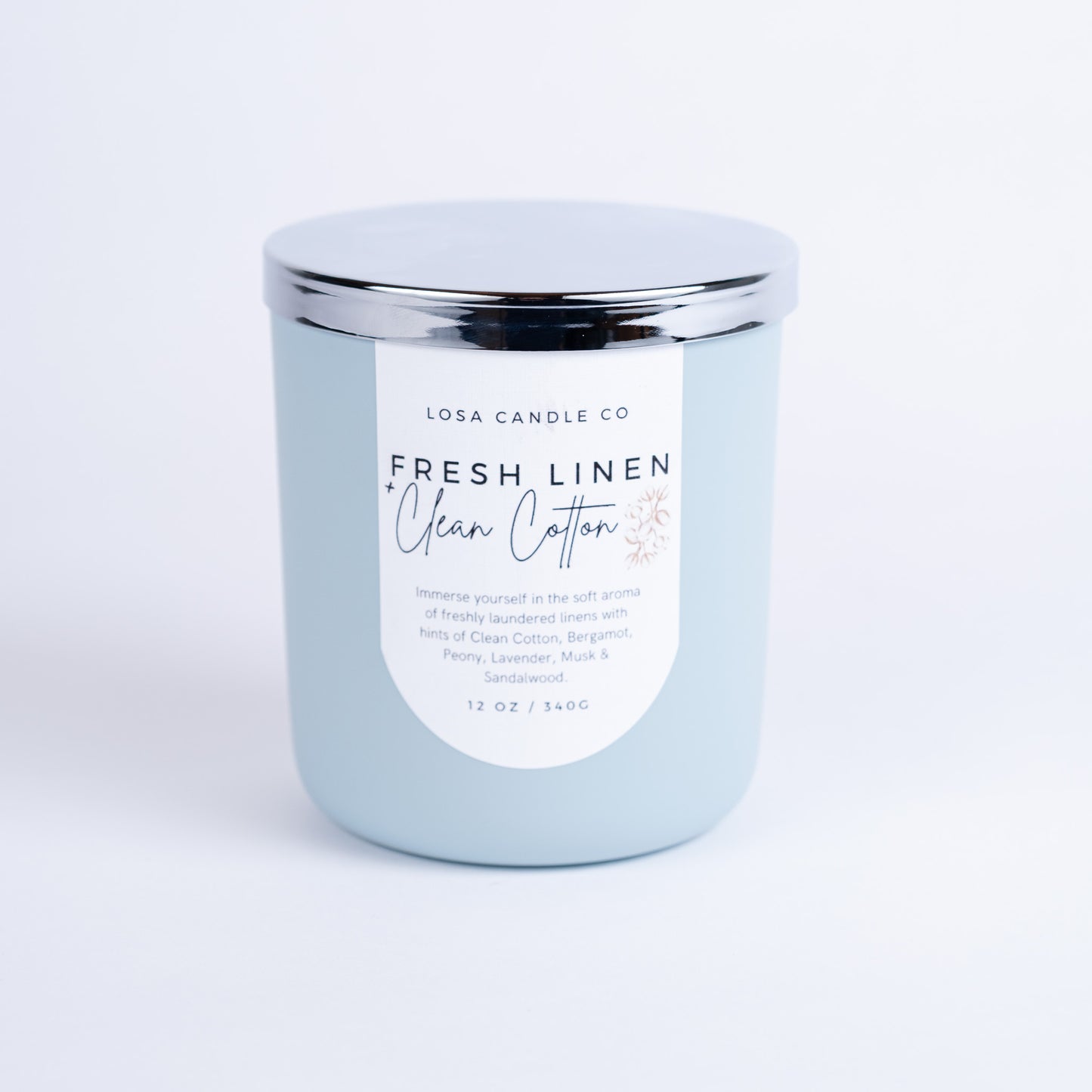 Fresh Linen & Clean Cotton 12oz Double Wick Candle