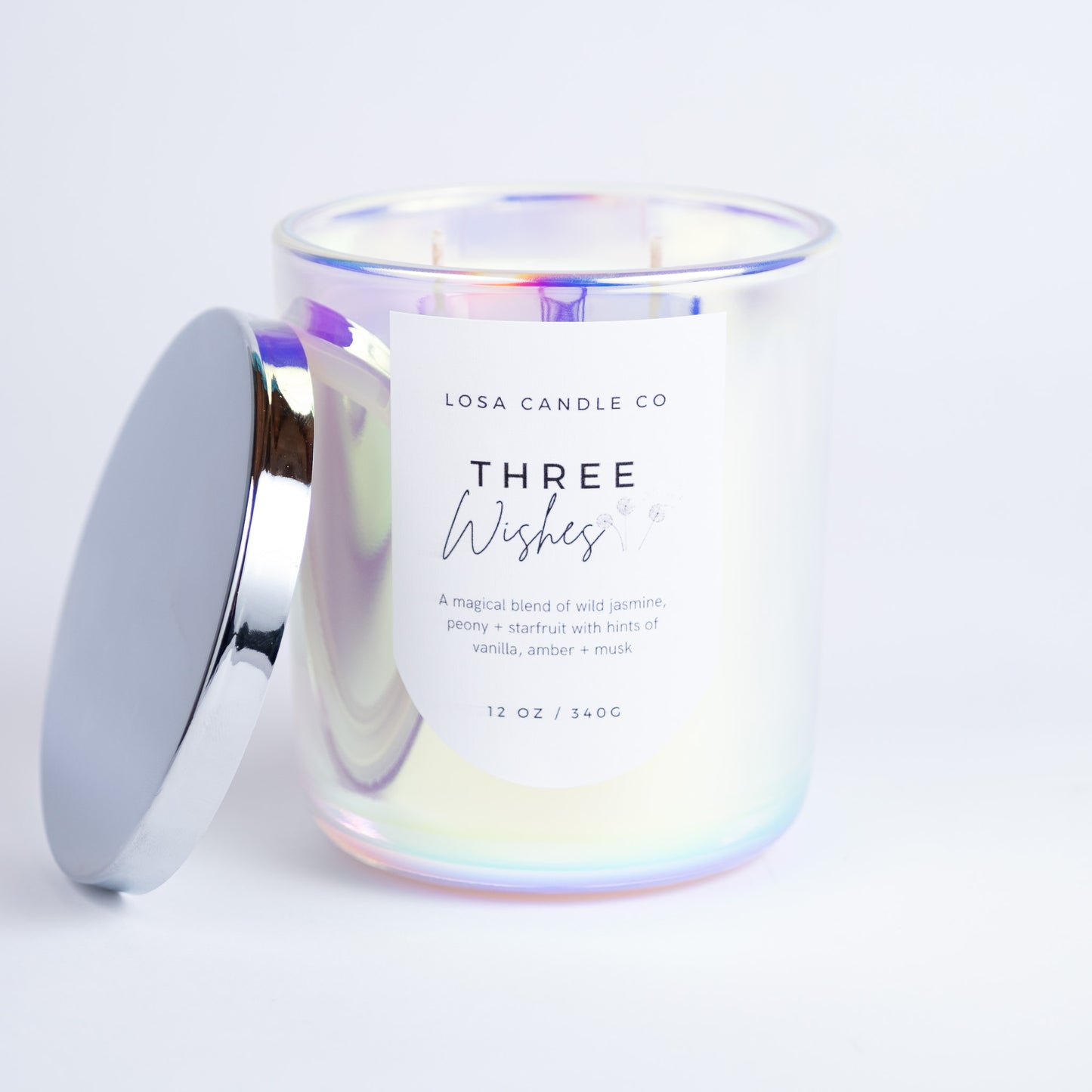 Three Wishes 12oz Double Wick Candle