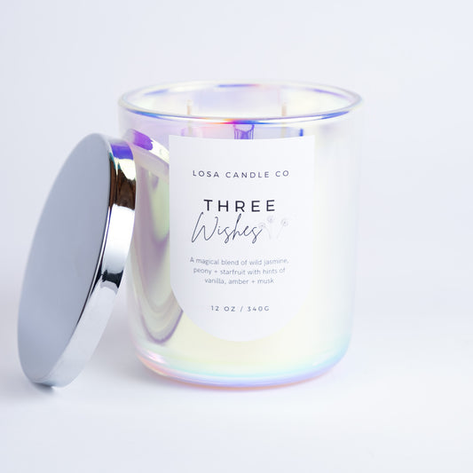 Three Wishes 12oz Double Wick Candle
