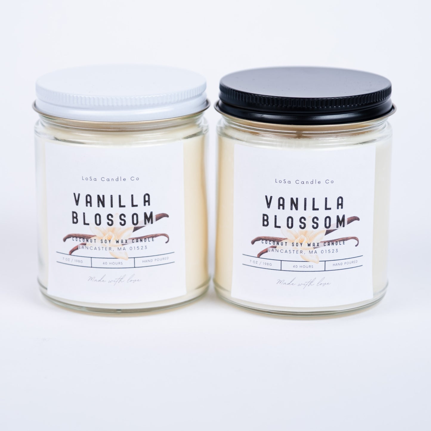 Vanilla Blossom 7oz Clear Jar Candle