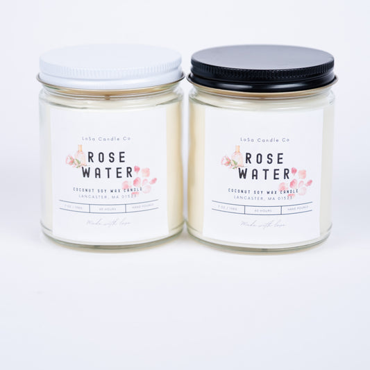 Rose Water 7oz Clear Jar Candle
