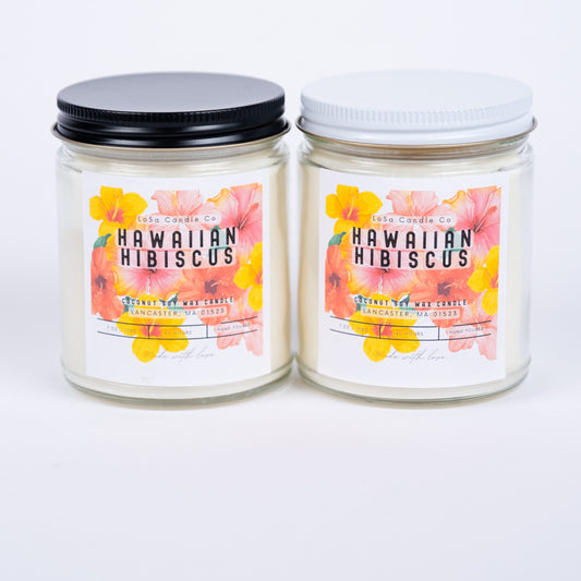 Hawaiian Hibiscus 7oz Clear Jar Candle