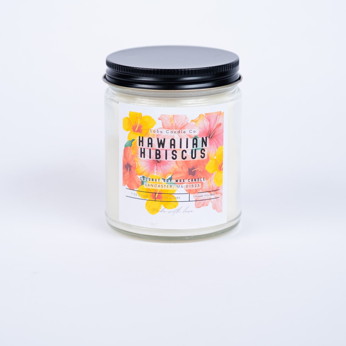 Hawaiian Hibiscus 7oz Clear Jar Candle