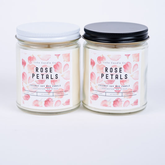 Rose Petals 7oz Clear Jar Candle