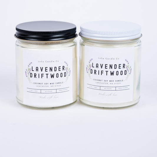 Lavender Driftwood 7oz Clear Jar Candle