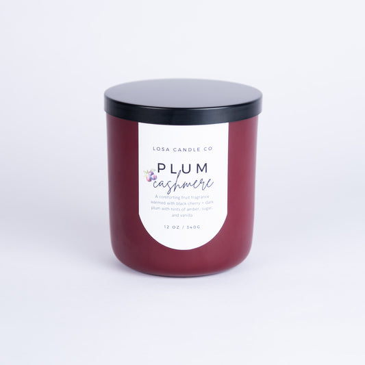 Plum Cashmere 12oz Double Wick Candle