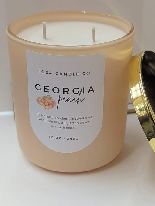 Georgia Peach 12oz Double Wick Candle