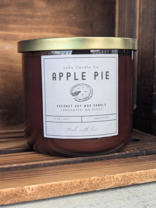 Apple Pie 17oz Amber Jar Candle