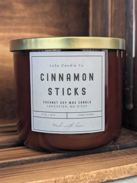 Cinnamon Sticks 17oz Amber Jar Candle