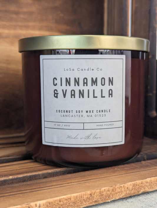 Apple Cider Donut 17oz Amber Jar Candle