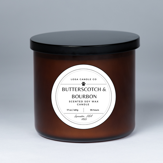Butterscotch & Bourbon 3 Wick 17oz Candle