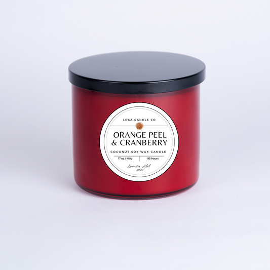 Orange Peel & Cranberry 3 Wick 17oz Candle