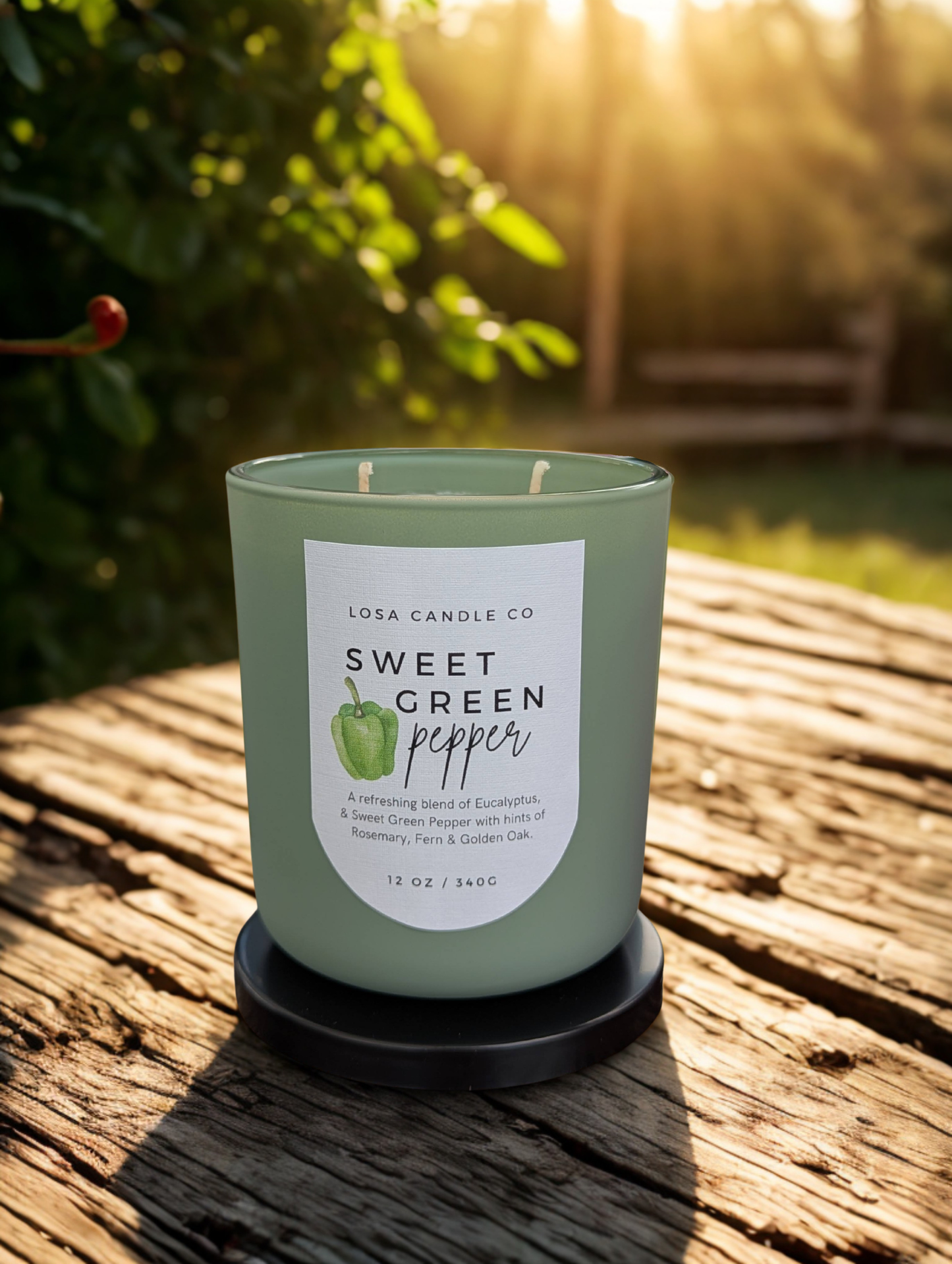 Sweet Green Pepper 12oz Double Wick Candle