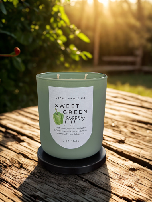 Sweet Green Pepper 12oz Double Wick Candle