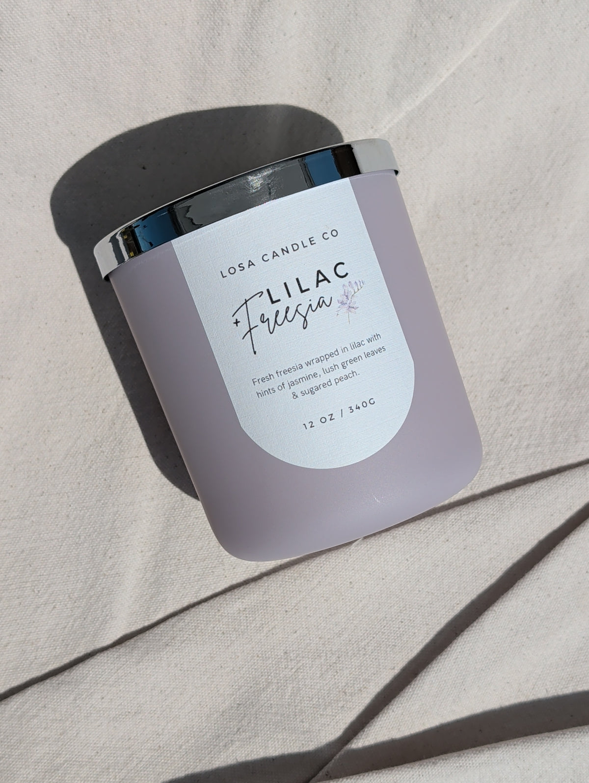 Lilac Freesia Scented 12oz Double Wick Candle